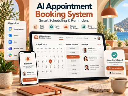 AI Appointment Booking System — customer booking and confirmation flow