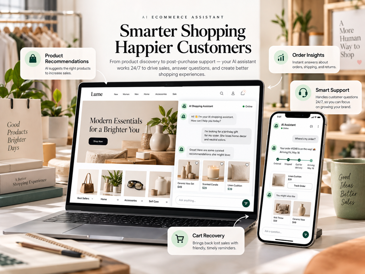 AI Ecommerce Assistant — personalized shopping and support experience